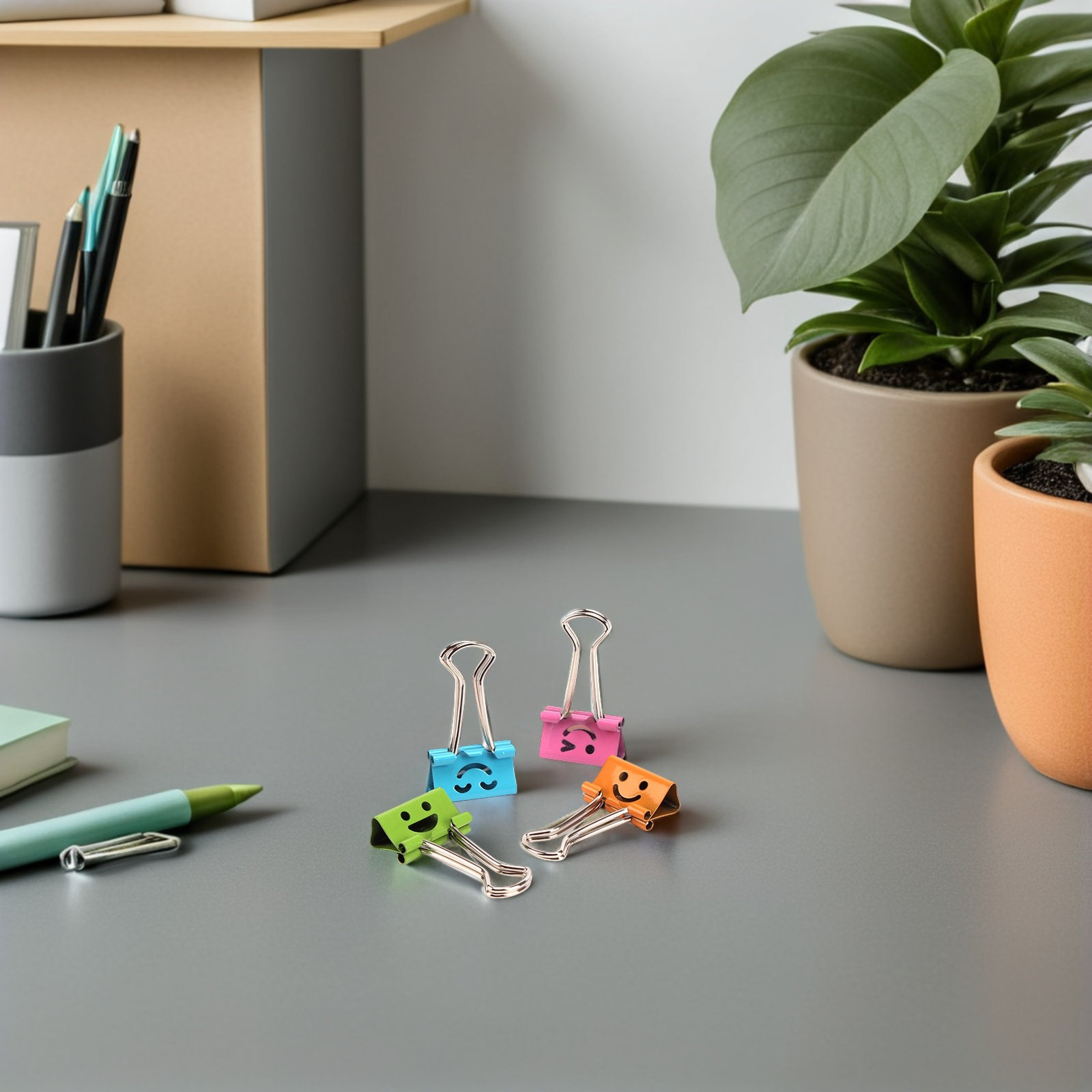 Binder Clip Assorted - 40 buah klip dengan berbagai warna,