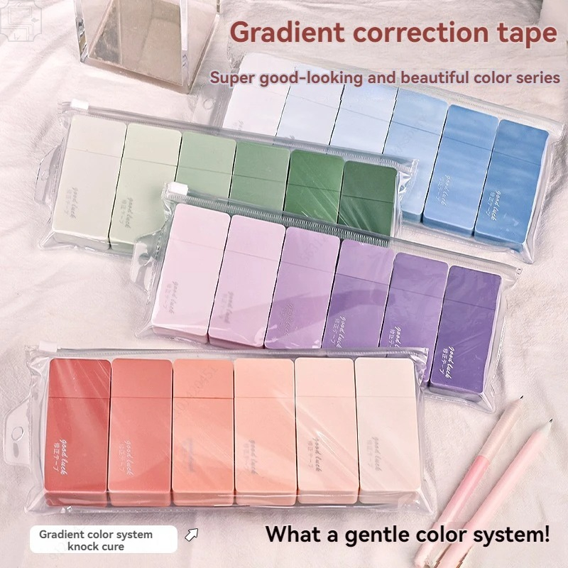 Correction Tape Roller - 6 Buah Pita Koreksi Macaron Lucu