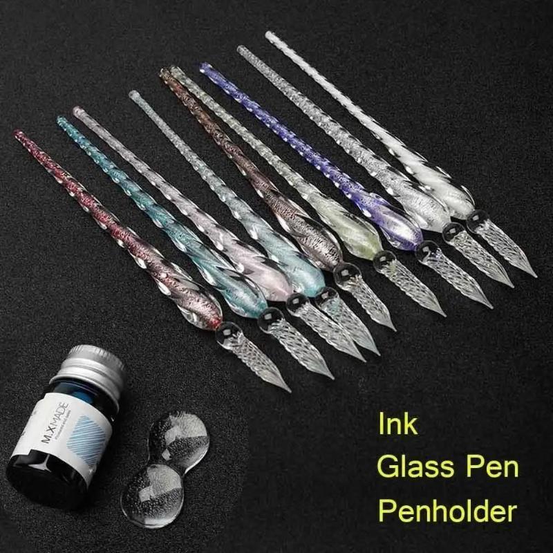 Set Pena Celup Kaca Kristal Be - Stationery Supplier ulasan dan harga