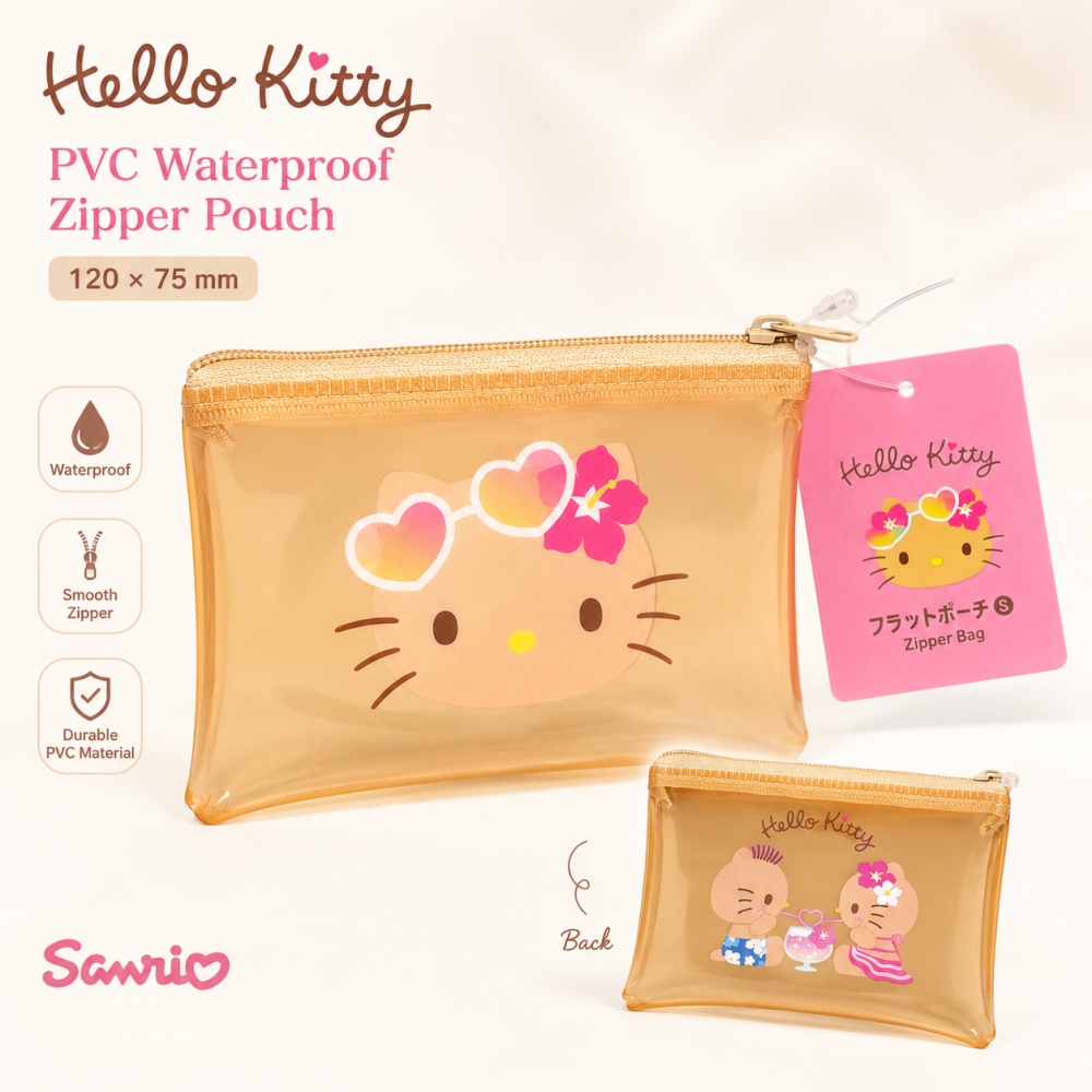 Dompet Koin PVC Anti Air Hello - Tan Stationery & Office Supply ulasan dan harga